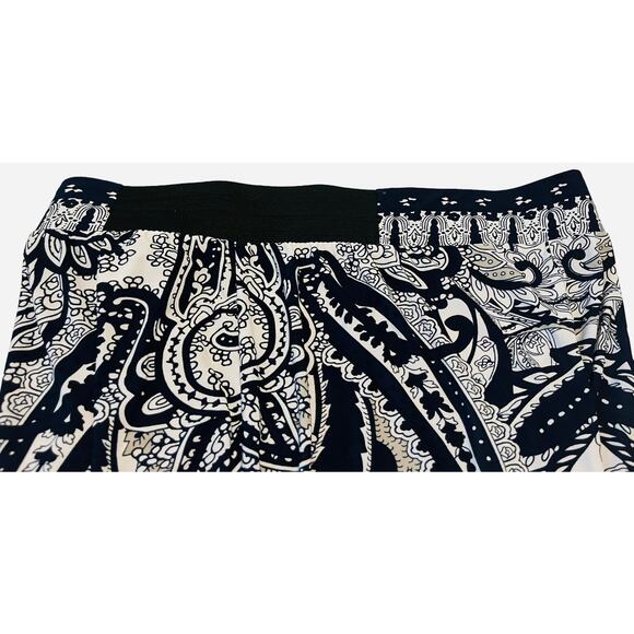 I.N.C. HIGH-RISE WIDE-LEG PULL-ON BOHO PANTS, WOMENS, L-NAVY BEIGE WHITE PAISLEY - Picture 4 of 9